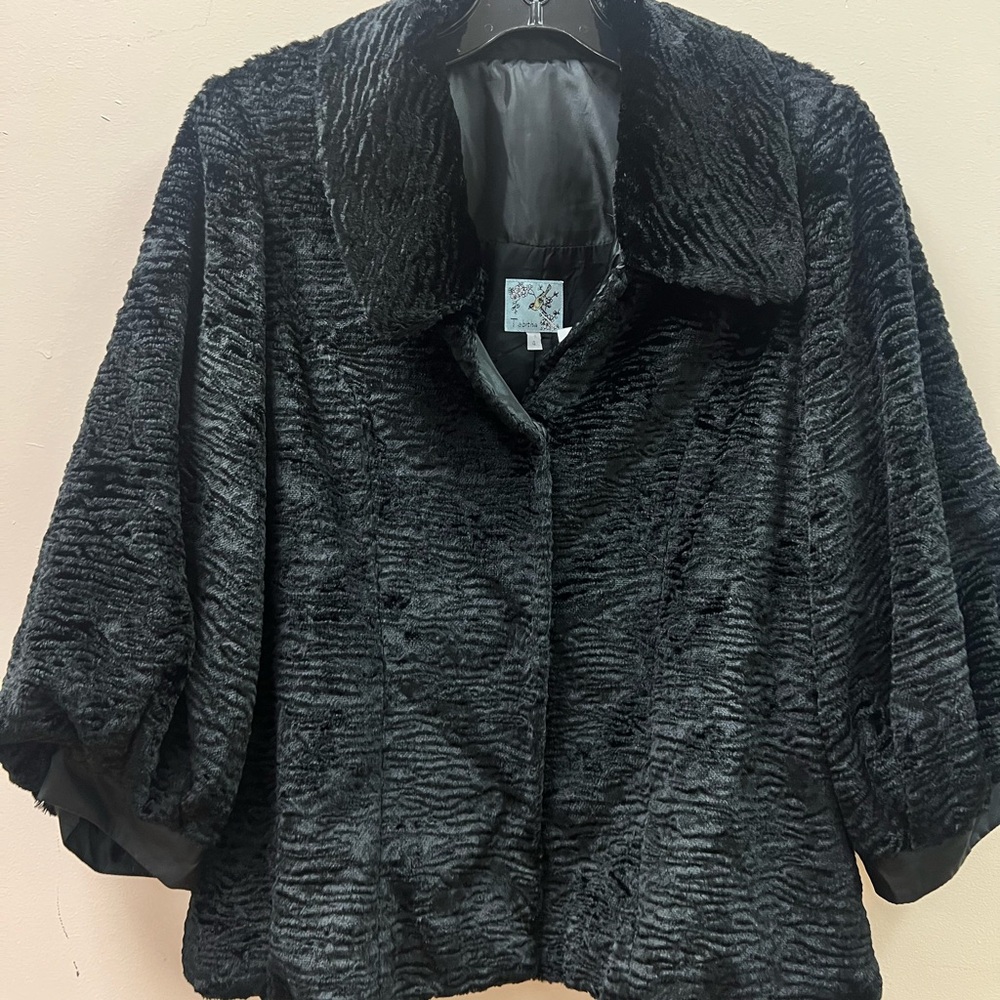 Anthropologie Tabitha Charcoal Teddy Jacket